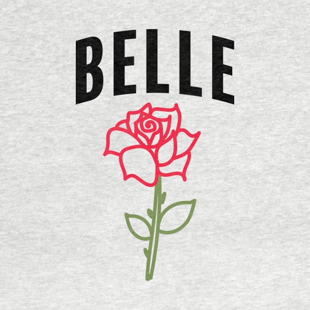 Belle with Simple Rose by Geek Tees